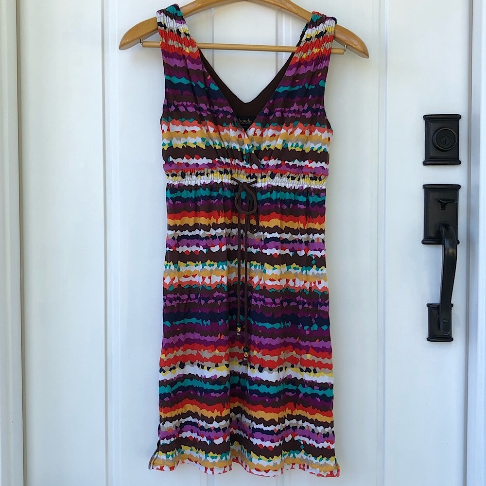 Laundry by Shelli Segal Sleeveless Sun Dress Bathing Suit Cover Up Dress XS VGC